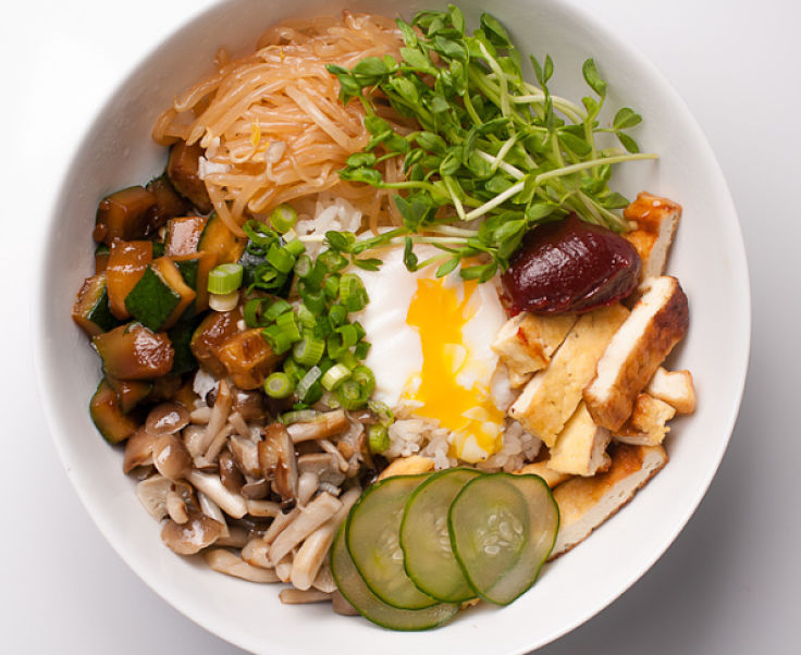 You can make your own choice of vegetable ingredients to include in your homemade bibimbap