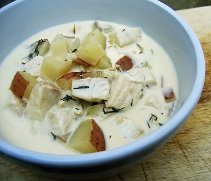 The fish and potato pieces can be larger so that they have their own identify in the chowder. See the recipe for details