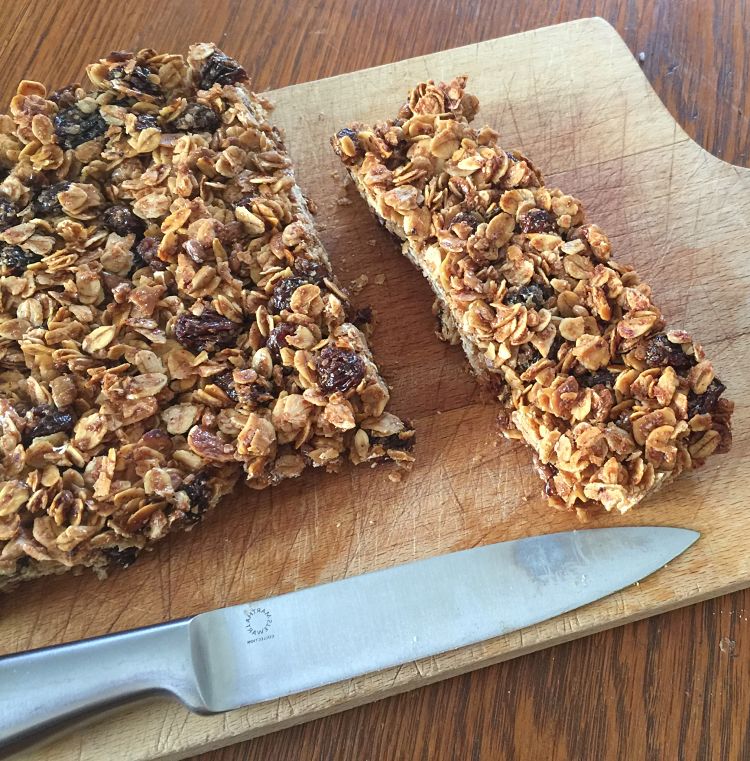 Ganola bars are easy to make at home have much less sugar 
  and fat than commercial varieties. Learn how to make them here