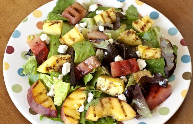 Mixed fruit, grilled or barbecued makes a lovely salad.