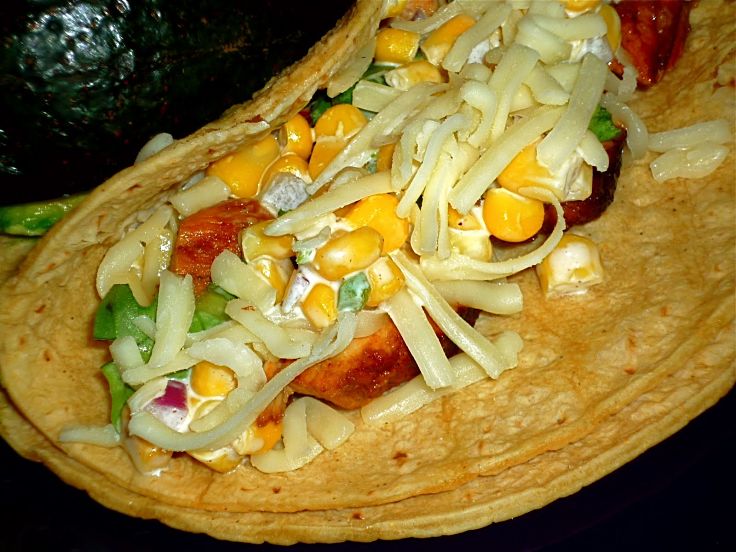  Mesquite Chicken Tacos with Creamy Corn Salsa - see other great recipes here