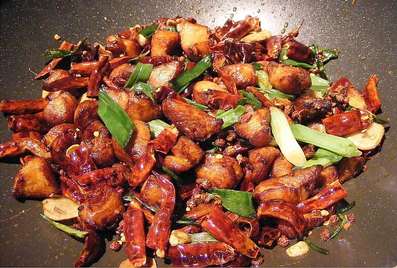 Stir-Fried Chicken with Chillies