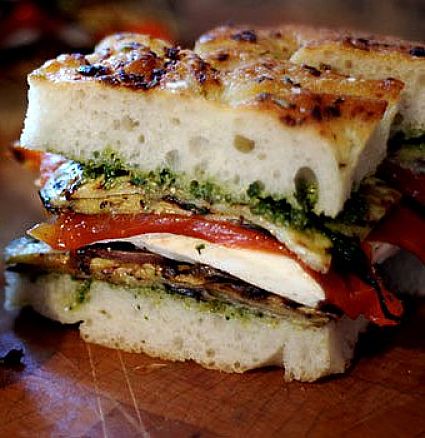 Pesto is a lovely additio to a sandwich or toasted snack
