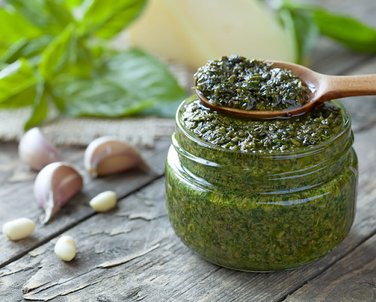 Delightful homemade pesto makes a lovely gift for friends and family