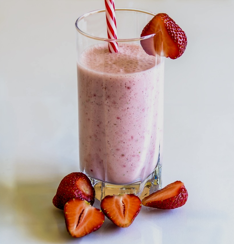 Lovely strawberry smoothie