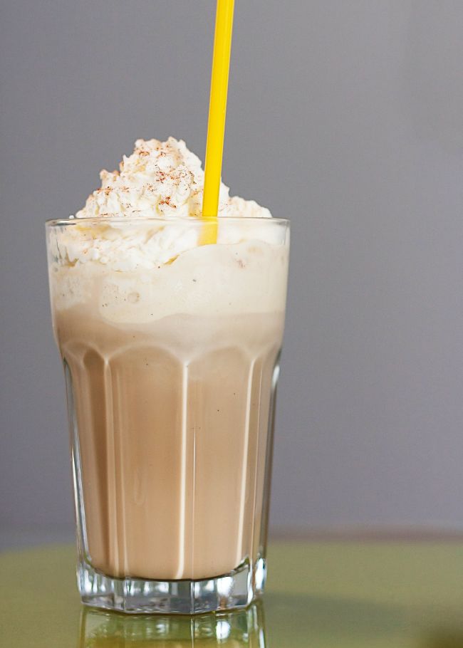 Iced coffee makes a wonderful base for a dessert with a mixture of different ice creams