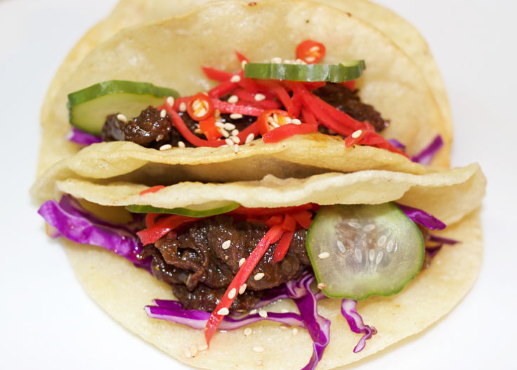 Korean Barbecue tacos - a delicious way to enjoy this delightful dish. You can also use flatbreads