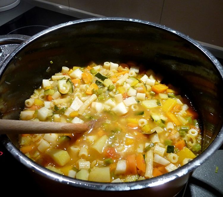 Many Minestrone dishes are quite thick and very rich and hearty