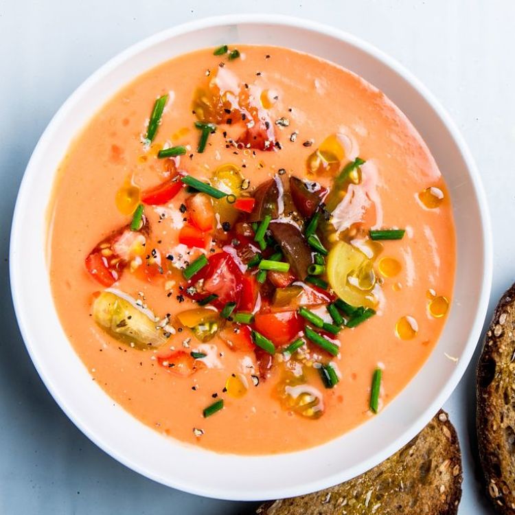 A lovely tomato Gazpacho to try using the recipes in this article