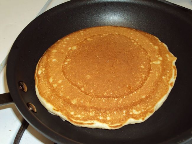 Well cooked pancake - brown and soft
