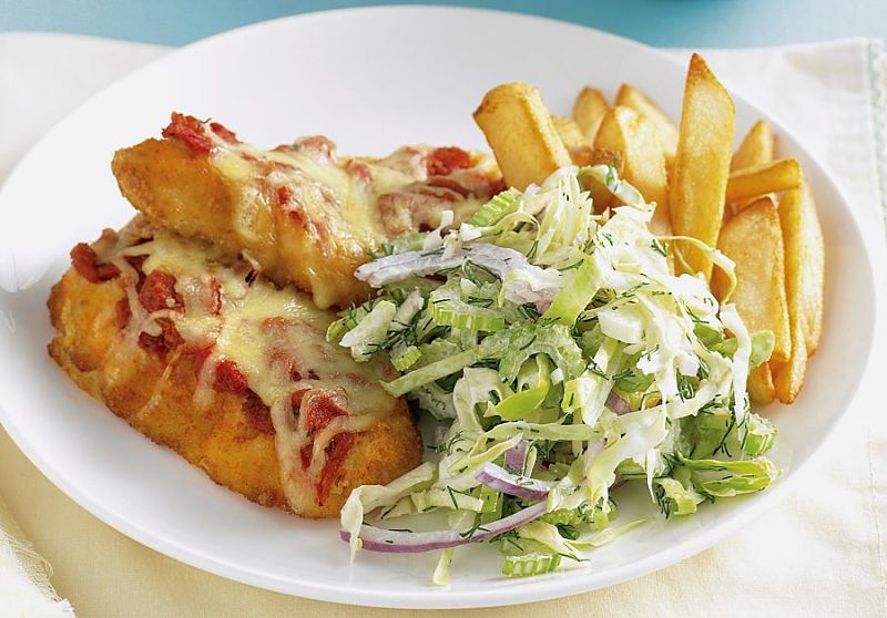 Fish parmigiana with dill slaw - see the recipe here