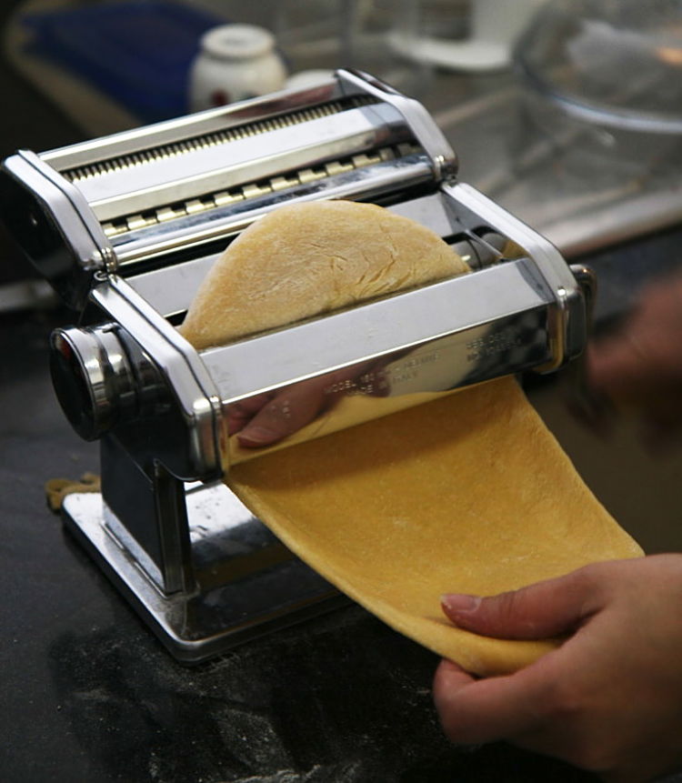 Pasta machines are relatively inexpensive and make the rolling of the pasta a breeze