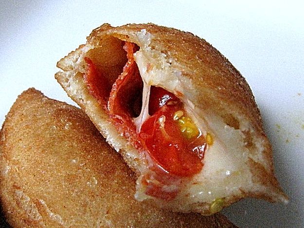 Panzerotti are delicious as a snack and puff up when cooked
