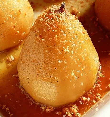 Beautiful baked pears are a delight