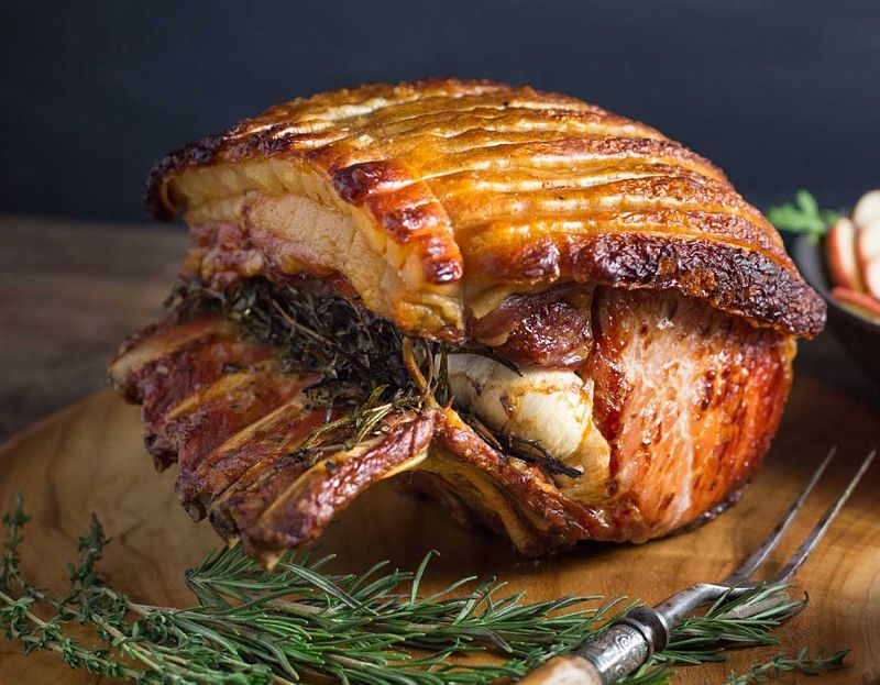 Superb Roast Pork loin - perfectly cooked. See the cooking guide and tips in this article.