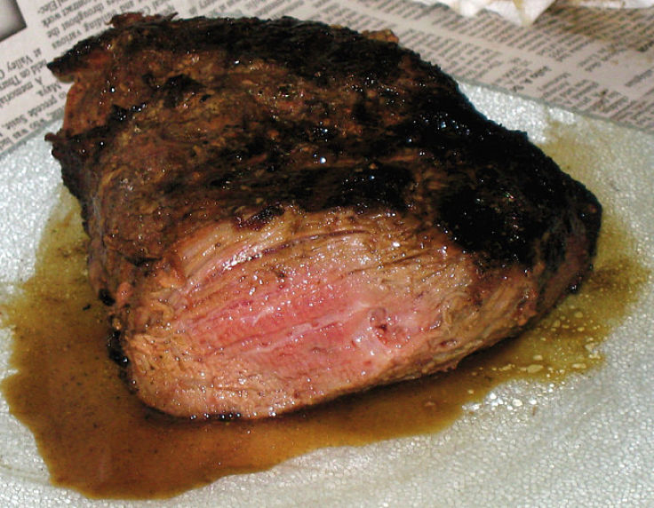 Steak or beef cut, without resting tends to lose much more moisture. Temperature inside the meat is the key.