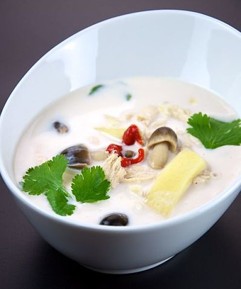 Thai Tom kha gai is a spicy chicken soup with coconut milk, fresh herbs and chillies that is full of flavor and is very aromatic. See the great recipes here in this article