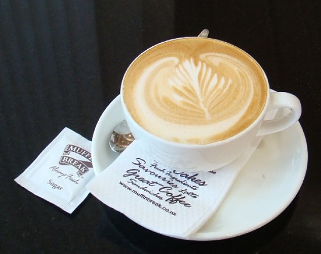 Flat White Coffee, made with streamed milk 