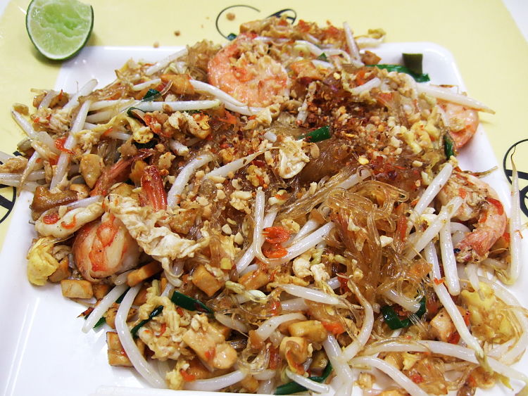You can add variety to fried rice by replacing some or all of the rice with cellophane noodles