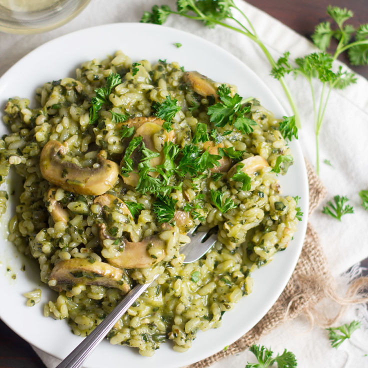 Creamy Kale Pesto, Milk Risotto