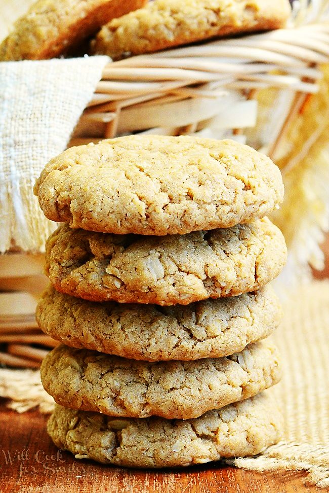 Soft Almond Butter Oatmeal Cookies - see more recipes here