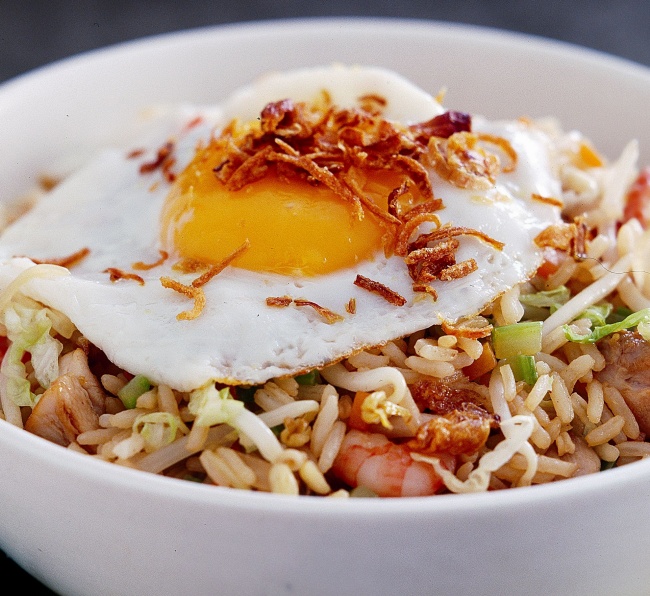 Classic Nasi Goreng - Homemade Recipe with Chicken and Prawns