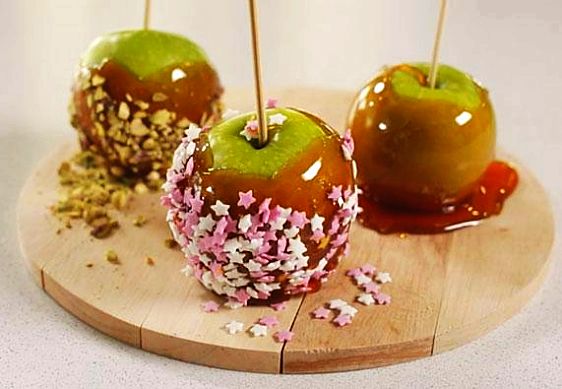 Apples are healthy and toffee apples is a good way to get children to eat them