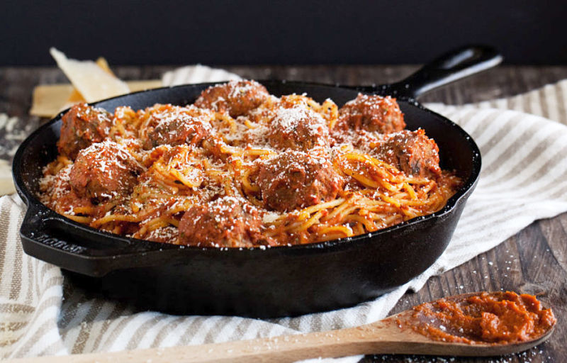 A hearty pasta sauces with vegetables and beans works well the next day. Simply add steamed beans, grilled capsicums, herbs and cheese to refresh it