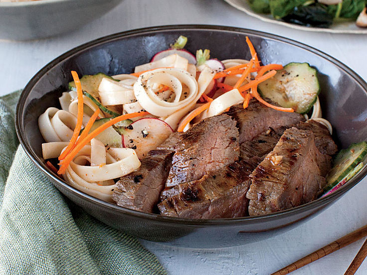 Hoisin Grilled Flank Steak with Noodle Salad