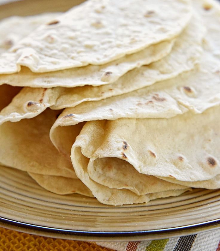 Soft home made tortillas ready for filling - delicious and so much better than the commercial varieties