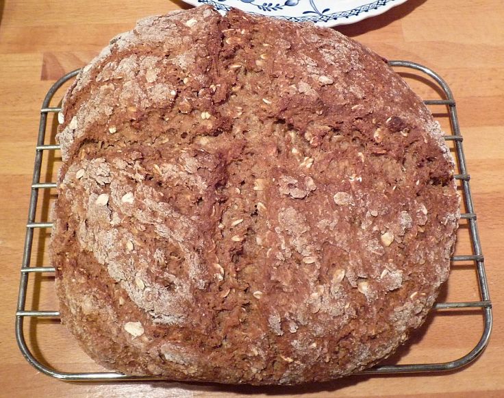 Soda breads made with wholemeal flour are heavy but taste nice and are better for you
