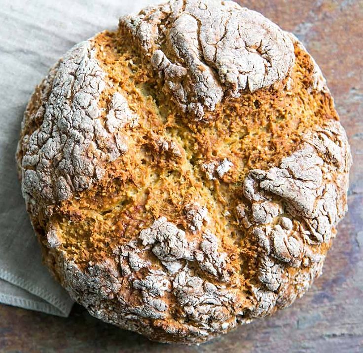 Traditional Oatmeal soda bread - crusty and warm