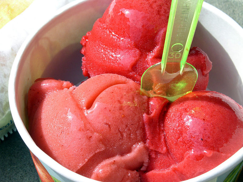 Homemade Raspberry Sorbet