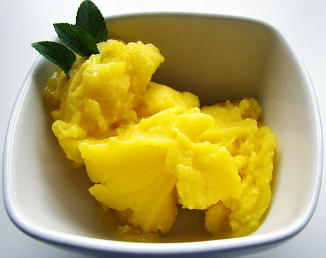 Homemade Mango Sorbet