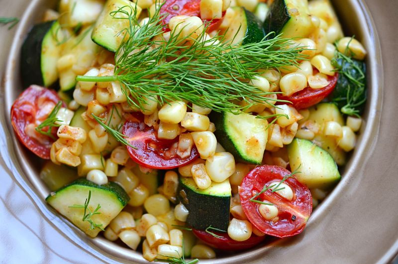 Fresh Zucchini, Corn, and Tomato Succotash Recipe - Delicious and very pleasing