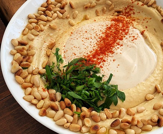 Classic home made hummus using home made tahini - See the recipe here