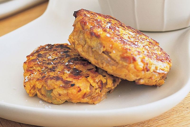 Tuna and sweet potato cakes